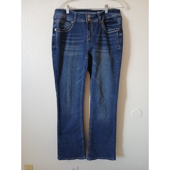 WallFlower The Luscious Curvy Fit Bootcut Jeans Women's Blue 13L Western - Picture 1 of 16